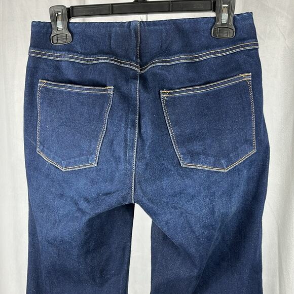 Soft Surroundings The Ultimate Flared Jeans‎ in Dark Blue Wash. - Picture 6 of 10